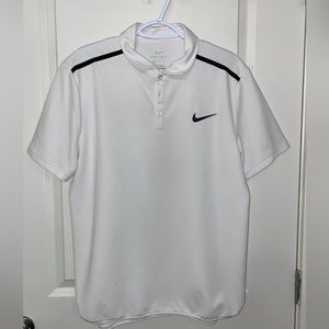 Men’s Nike white dry fit golf polo - medium